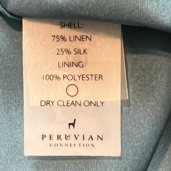 Peruvian Connection Blue Ambrosia Skirt Women's U.S. Size 4 NWT Linen Silk Blend - Picture 11 of 11